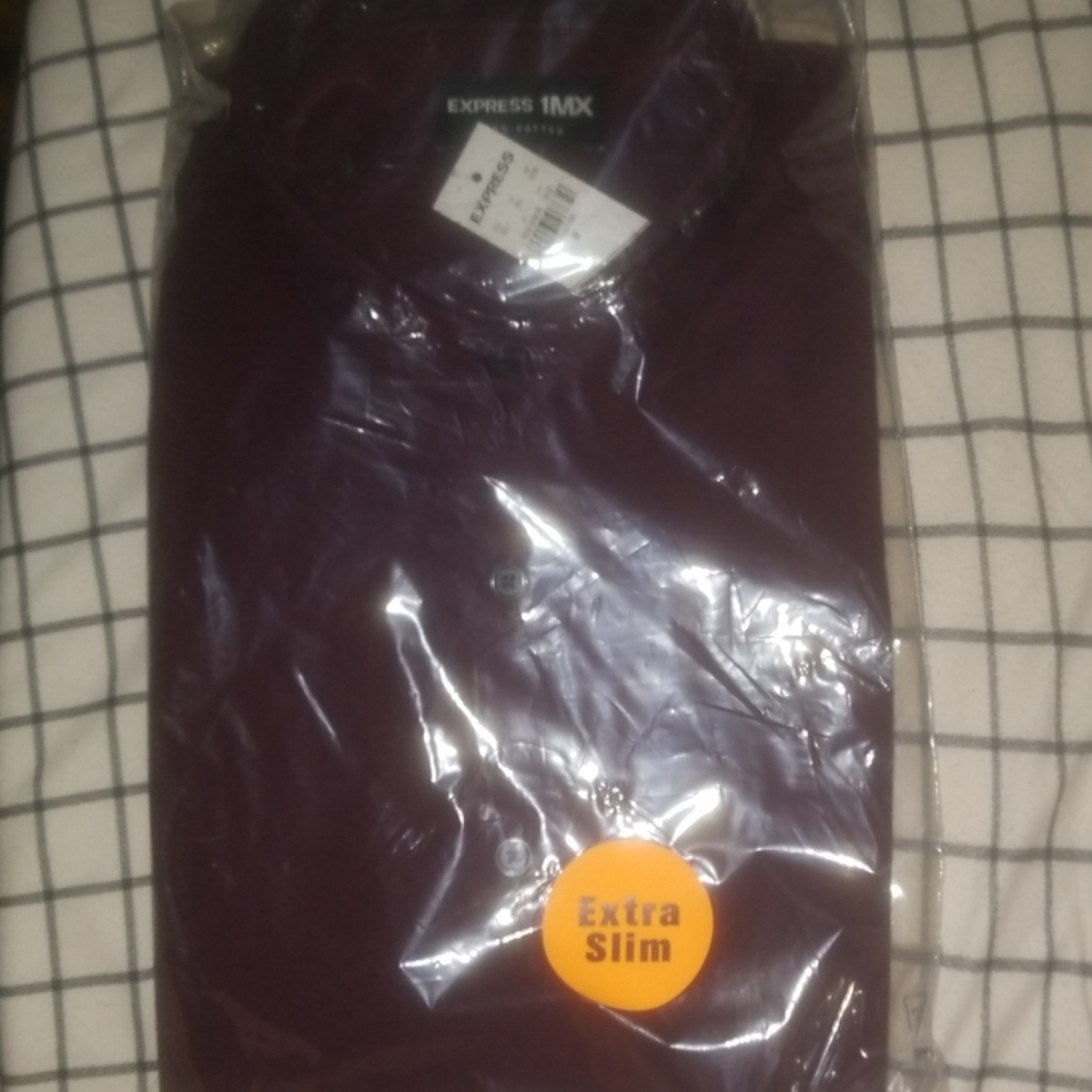 Express button down collared longsleeve shirt Mens